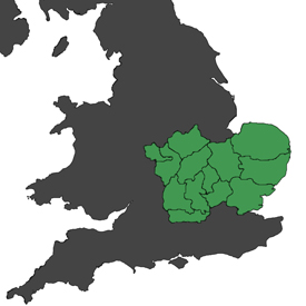 United Kingdom Map with First Aid Training Associates Targeted Counties